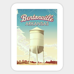 Bentonville, Arkansas travel poster Sticker